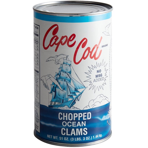 Cape Cod from Chincoteague Chopped Ocean Clams 51 oz. - 12/Case
