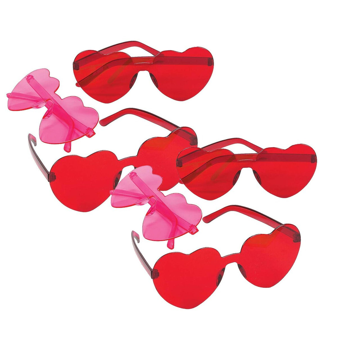 Kids Valentine Rimless Heart Glasses – Pack of 12