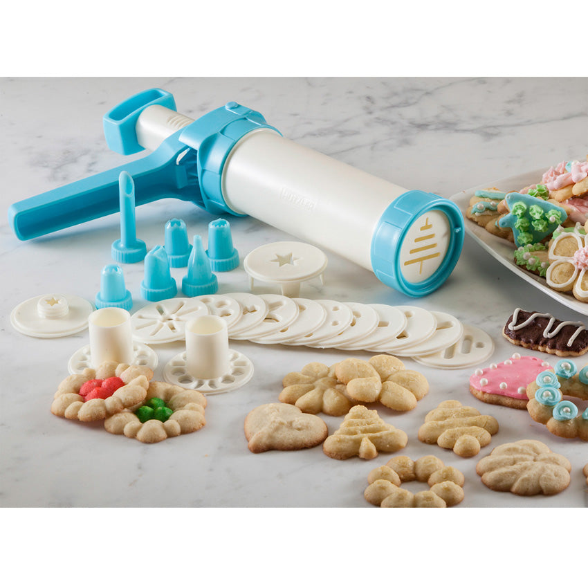 Hutzler Easy Action Cookie Press & Food Decorator