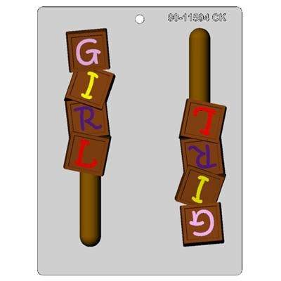 Girl Blocks Pretzel Chocolate Mold