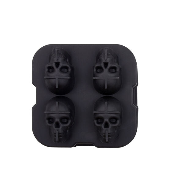 Halloween Skull 4pc Ice Mold Candy Chocolate Cupcakes