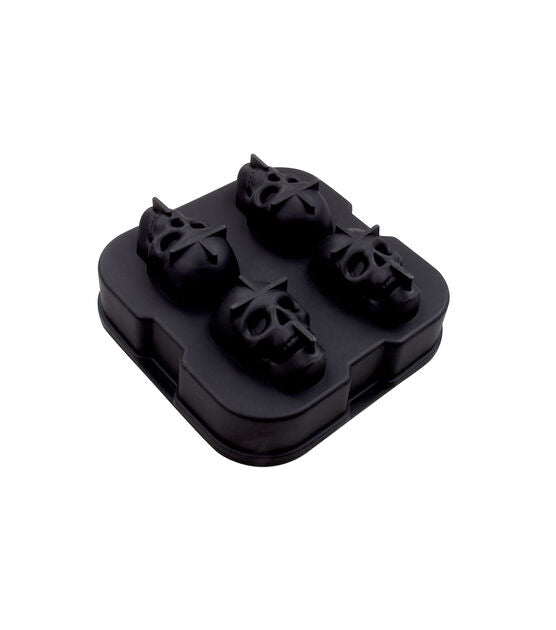 Halloween Skull 4pc Ice Mold Candy Chocolate Cupcakes