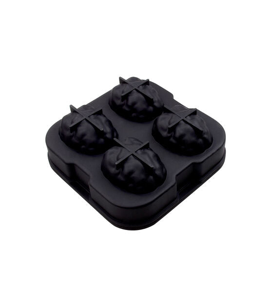 Halloween 3D Brain 4pc Ice Mold Candy Cupcakes Cake Silicone