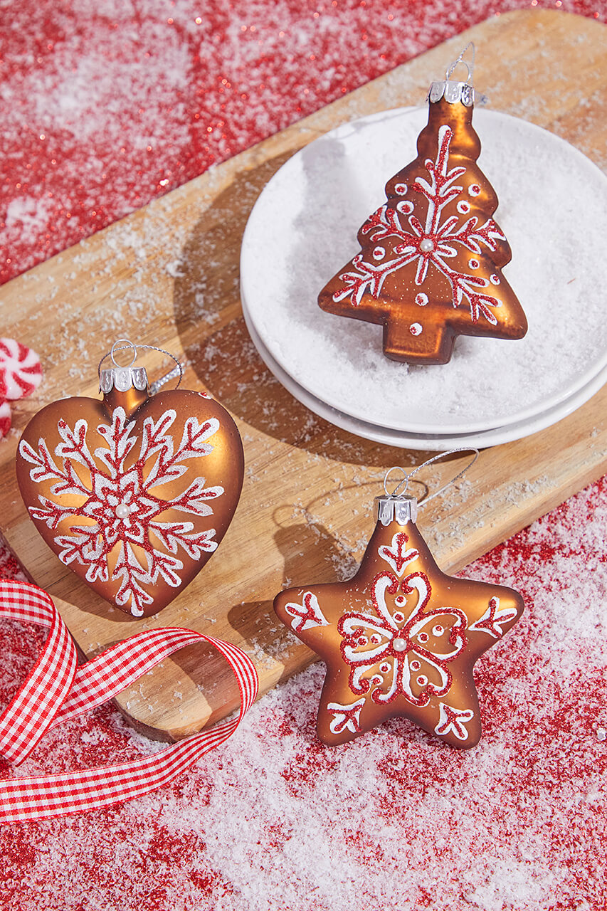 3” Glass Gingerbread Ornament