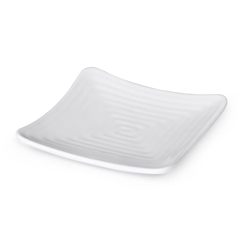 G. E. T. Melamine Plate, Square, Milano Series, 10.25", White