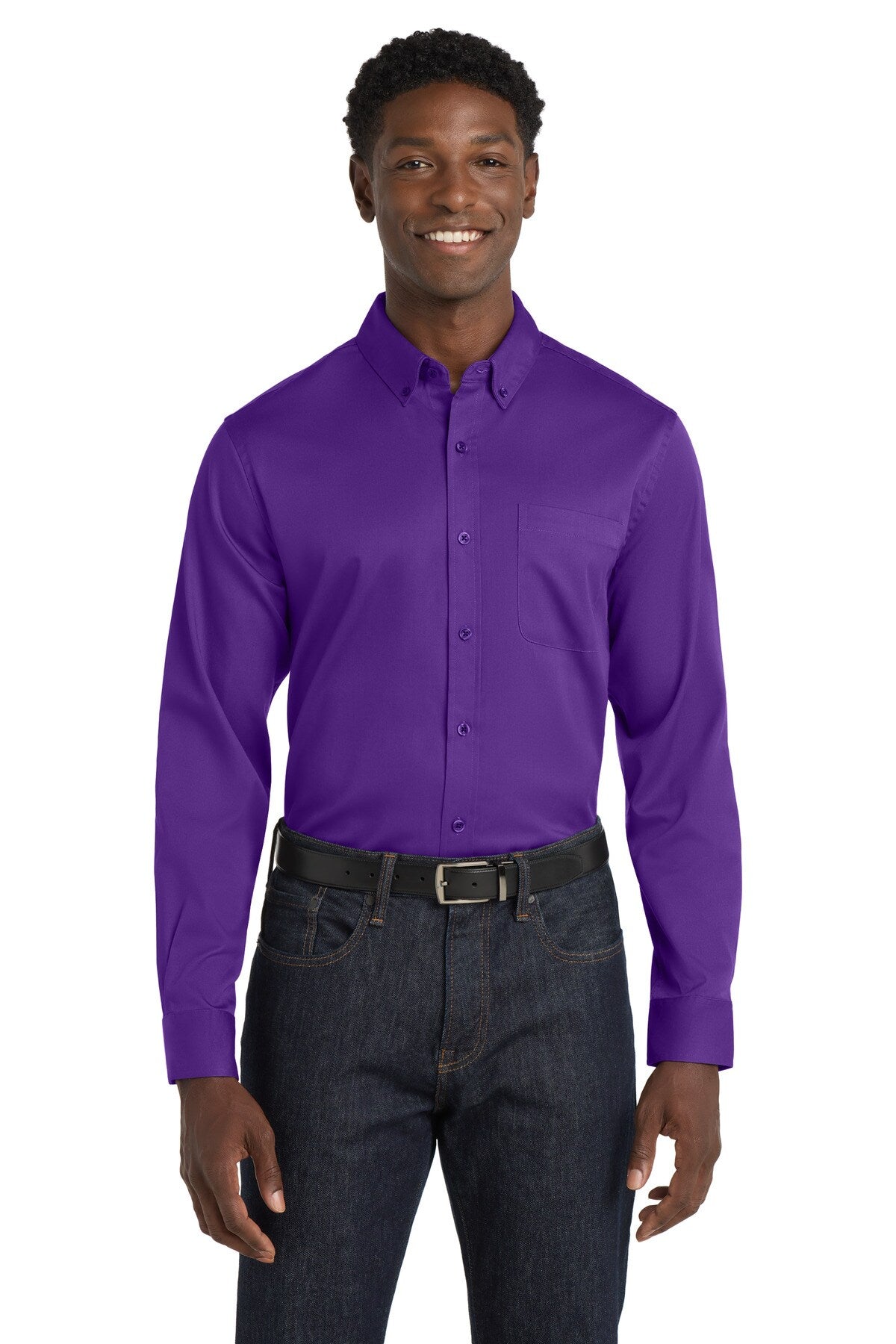 Port Authority® Long Sleeve SuperPro React Twill Shirt