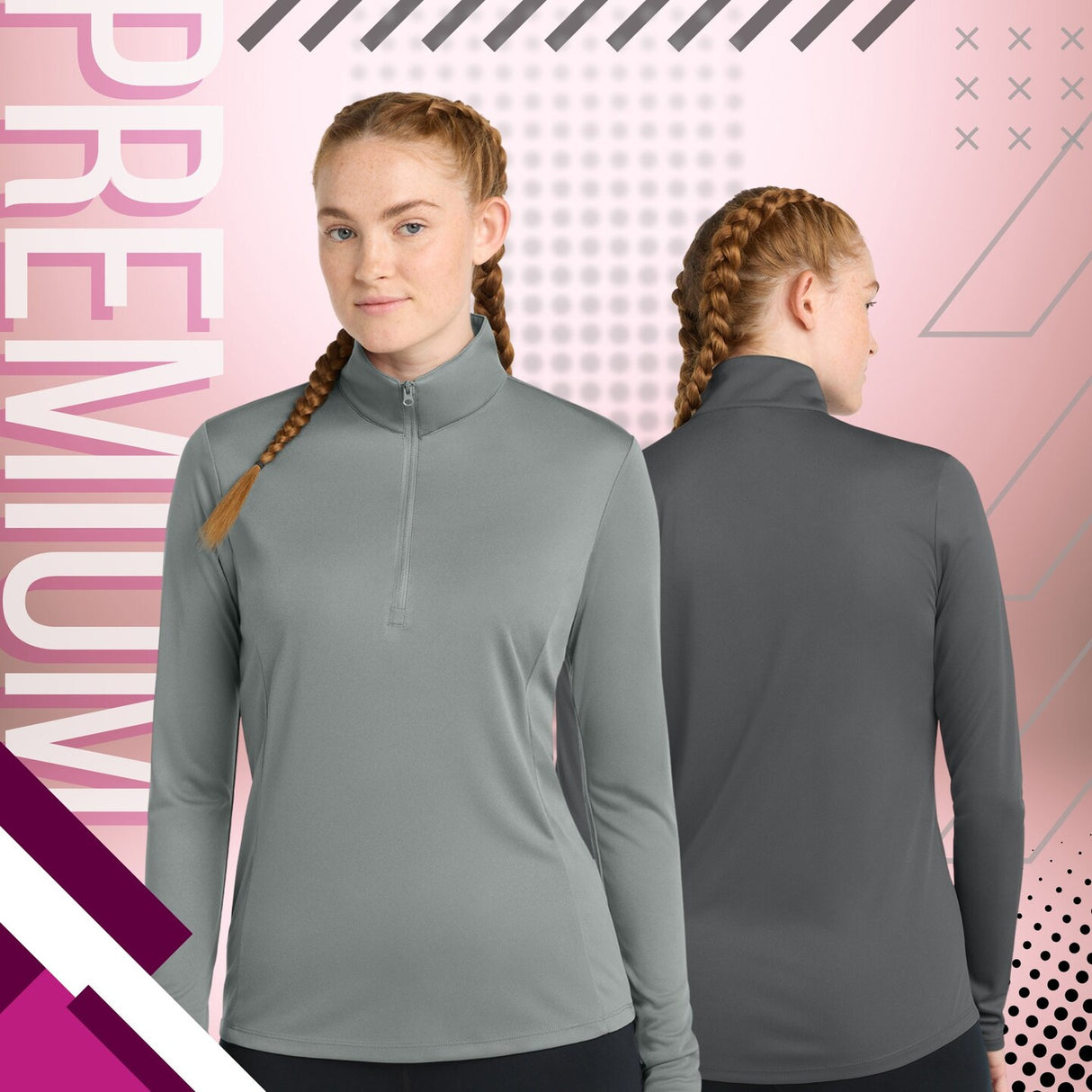 Sport-Tek® PosiCharge Competitor Pullover Quarter Zip Pullover Women