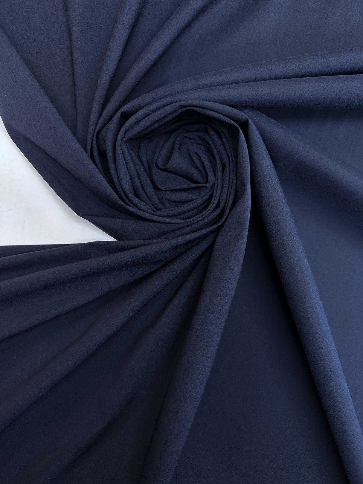 Blue Wool Polyester Silk Elastane Suiting