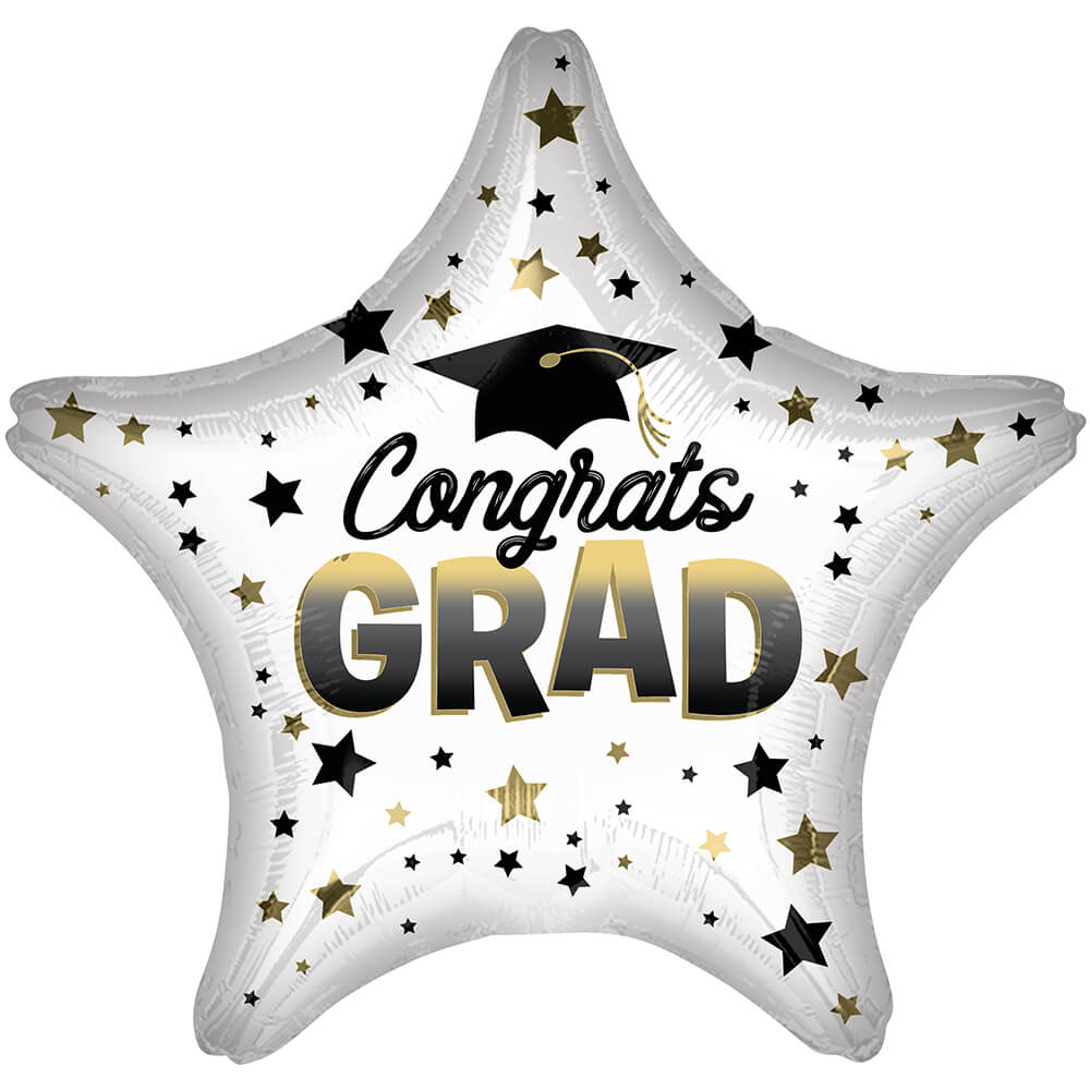 Graduation Foil Balloon 19 Inch Diffused Ombre Congrats Grad