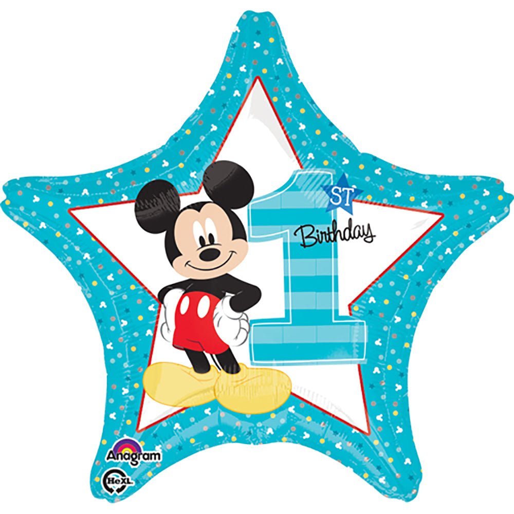 Mickey 1st Birthday Foil Balloon