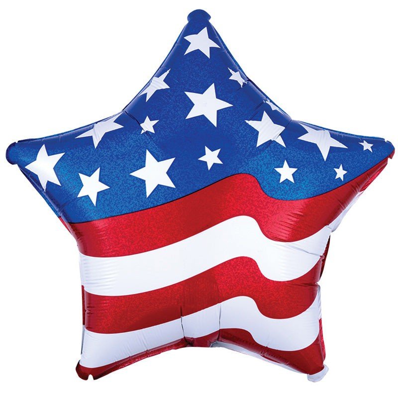 Patriotic Star Foil Balloon 19 Inch