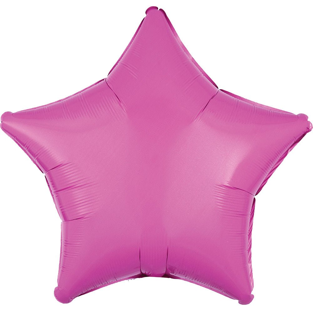 Star Foil Balloon Bright Bubble Gum Pink