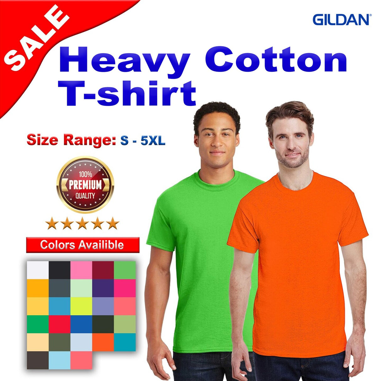 Gildan® Heavy Cotton Crewneck Short Sleeve T-shirt