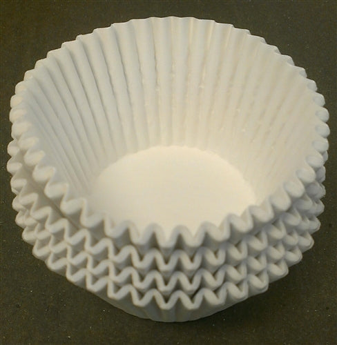 White Large Paper Cupcake Baking Cups - 100 Pack