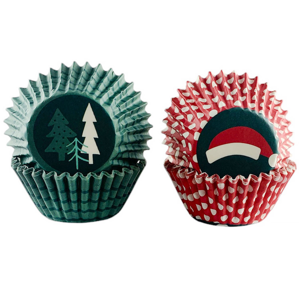 Wilton Mini Christmas Cupcake Liners – Tree and Hat 50 count