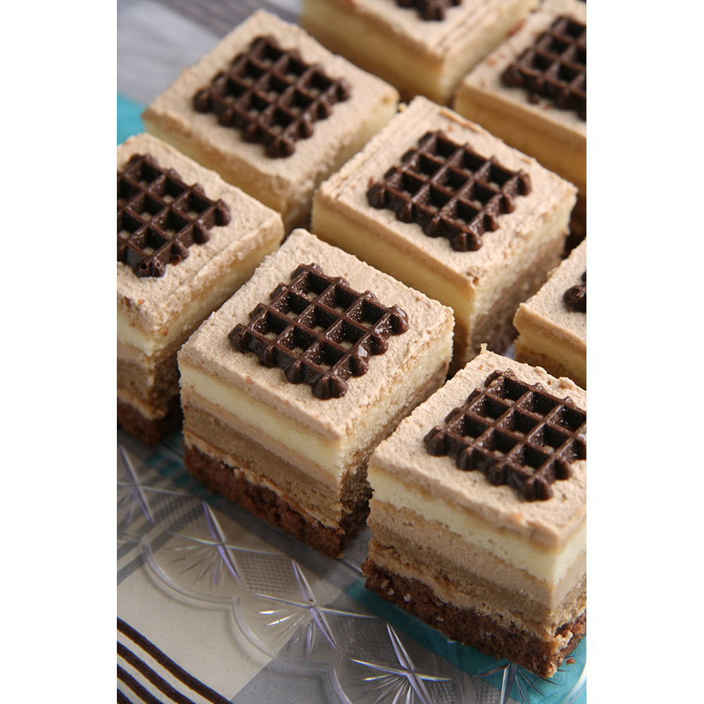 Flexible Chocolate Mold: Waffle, 50mm: 6 Cavites