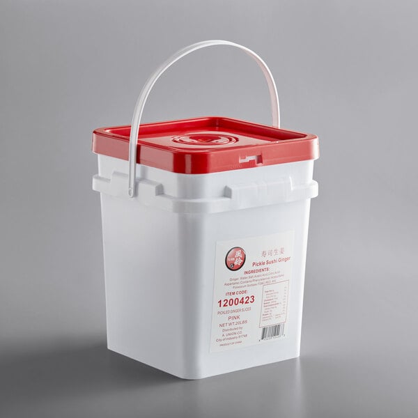 20 lb. Pail Pink Pickled Sushi Ginger Slices