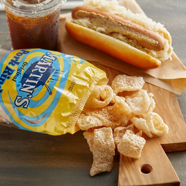 Martin's 1.75 oz. Bag of Original Pork Rinds - 12/Case