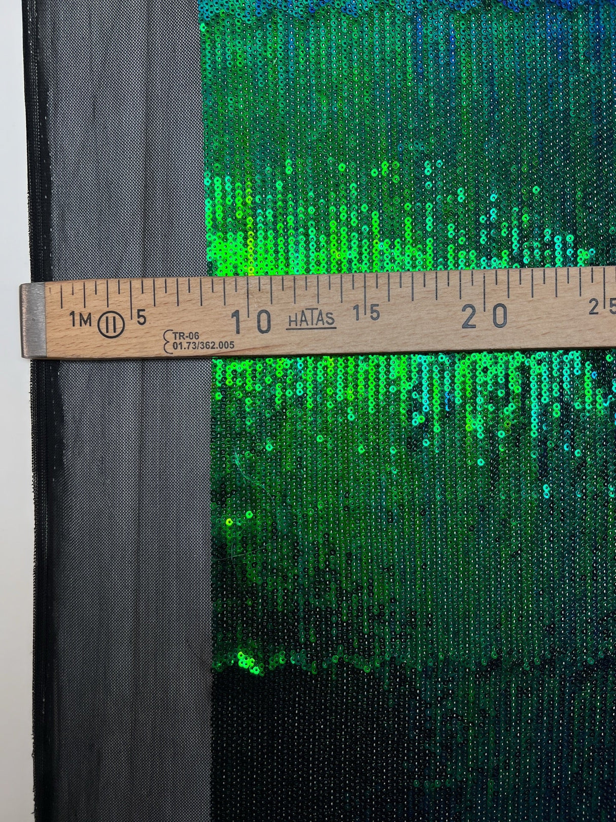 Polyamide Sequined Mesh Green Blue