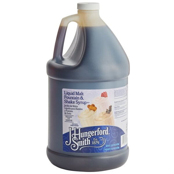 J. Hungerford Smith Liquid Malt Fountain & Milkshake Syrup 1 Gallon - 4/Case