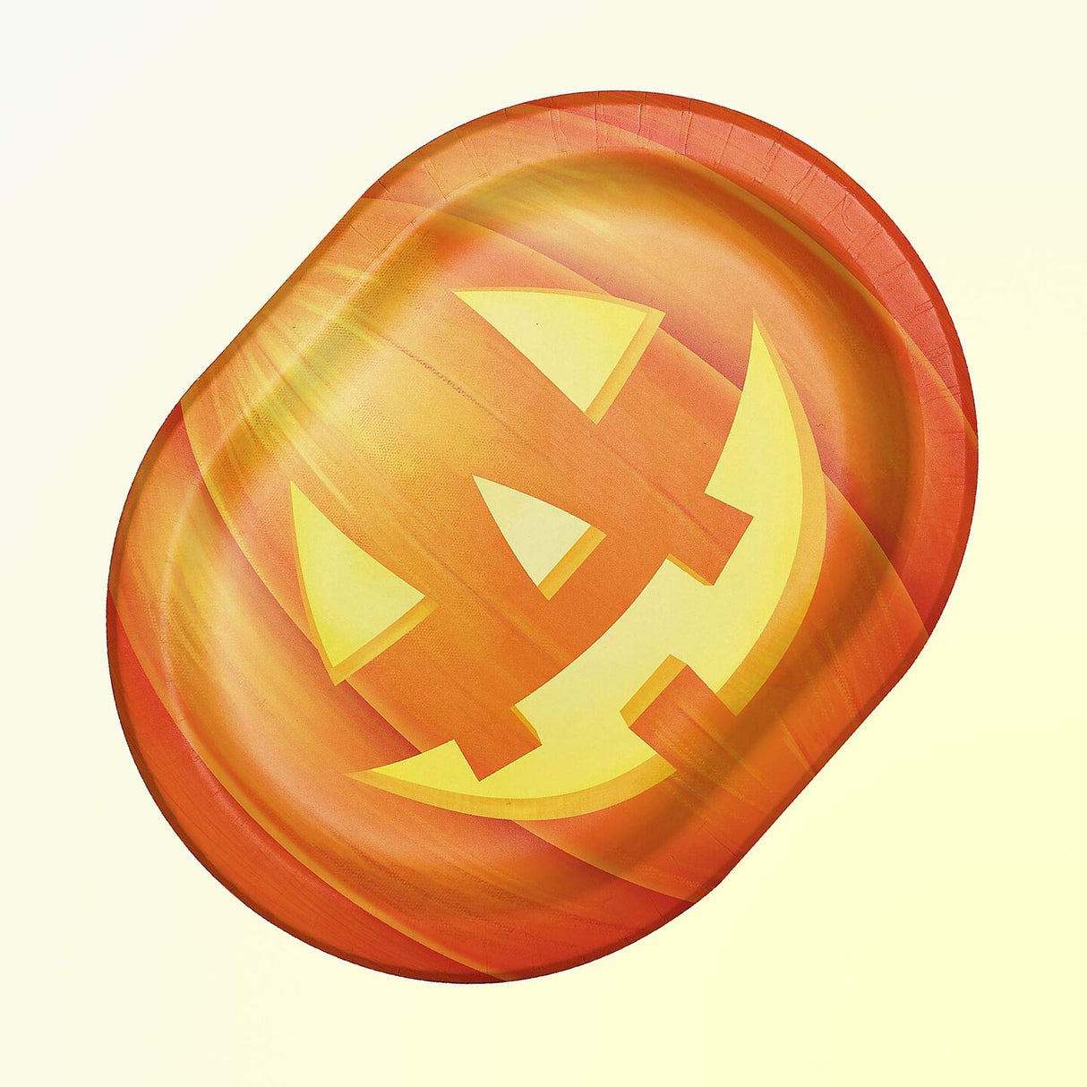 9.25"x12" Haunted Pumpkins Halloween Dinner Plates Paper Oval 24 Count