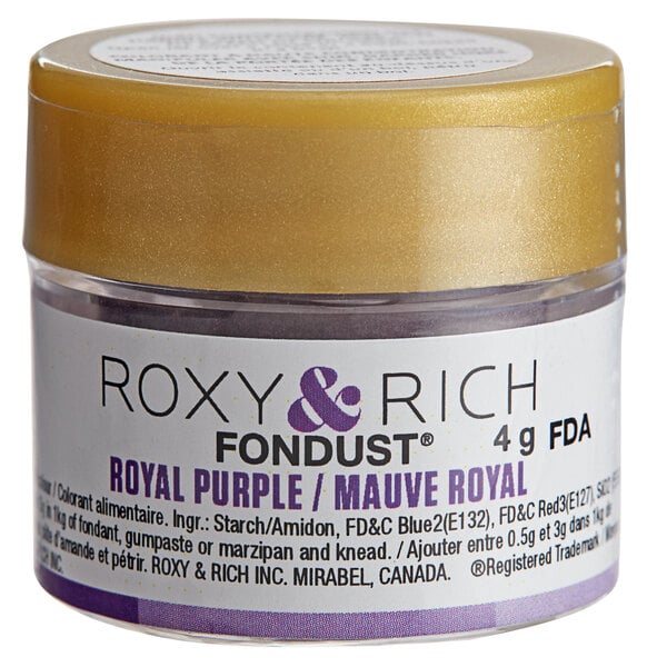 Roxy & Rich 4 Gram Royal Purple Fondust Hybrid Food Color