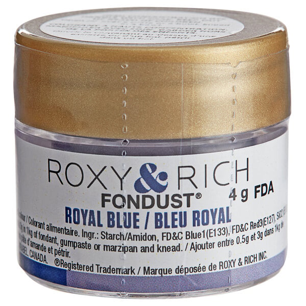 Roxy & Rich 4 Gram Royal Blue Fondust Hybrid Food Color