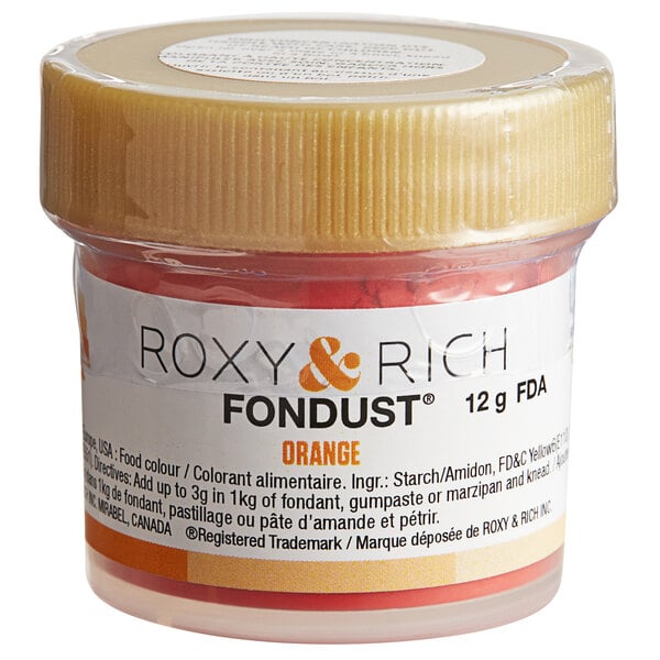 Roxy & Rich 12 Gram Orange Fondust Hybrid Food Color