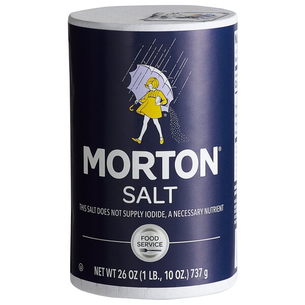 Morton Plain Table Salt Rounds 26 oz. - 24/Case