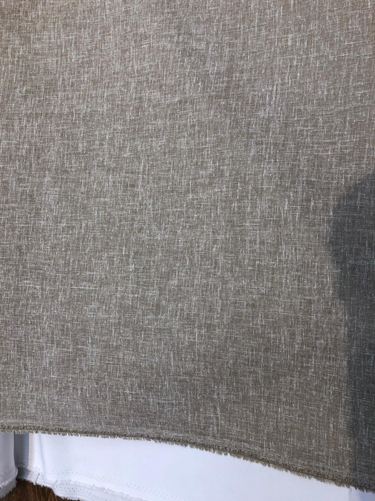 Sabra Stone Polyester Cotton Sheer Fabric - Stone Linen Look, 55" Width (1 Yard)