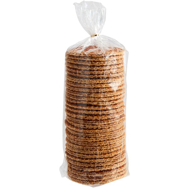Lancaster Stroopies Company 3 1/4" Handmade Caramel Stroopwafel Wafer Cookies 30-Pack - 2/Case