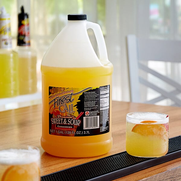 Finest Call 1 Gallon Sweet and Sour Mix Concentrate - 4/Case