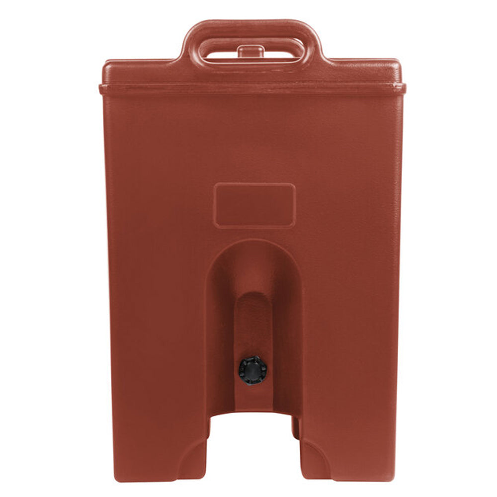 Cambro 1000LCDPL 10-Gallon Insulated Soup Container w/Plug, Brick Red