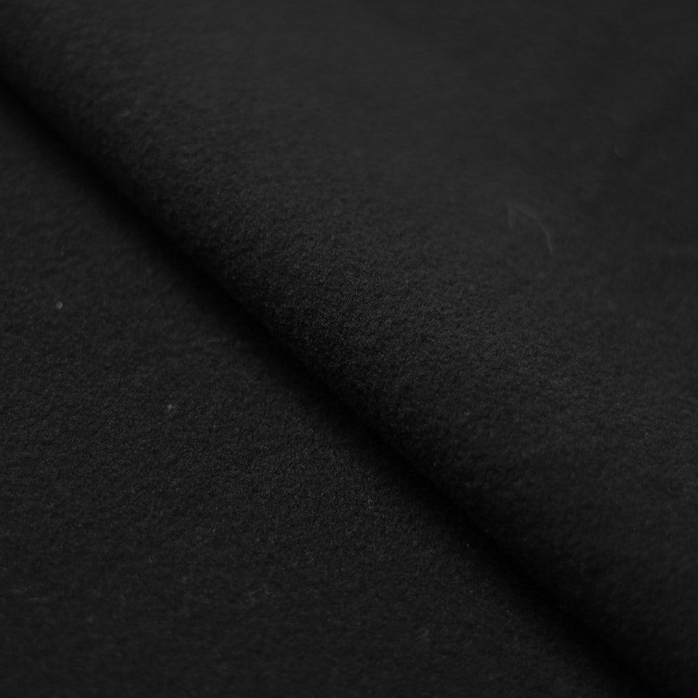 Ponte De Roma Brushed Rayon Nylon Spandex Fabric - Black Solid, 58/60" Width, 410 GSM (1 Yard)