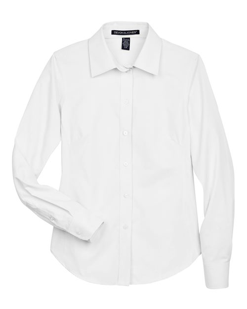 Devon & Jones® Womens Oxford Dress Shirt Cotton Polyester Classic Fit
