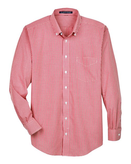 Devon & Jones® Mens Gingham Dress Shirt Cotton Polyester Classic Fit