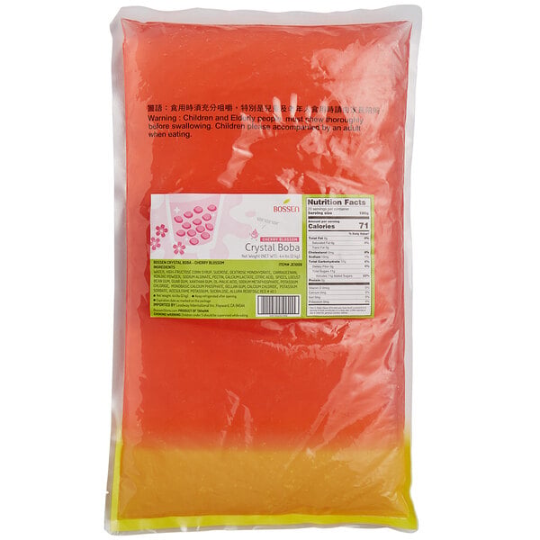 Bossen Cherry Blossom Crystal Boba in Syrup 4.4 lb.