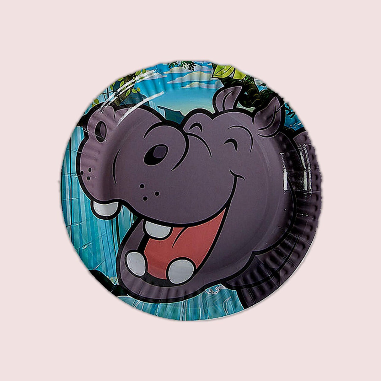 8 Ct. Zoo Adventure Party Animal Dessert Plates Lion, Giraffe, Monkey & Hippo 7"