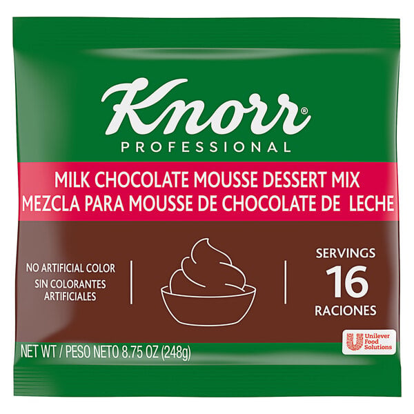 Knorr 8.75 oz. Milk Chocolate Mousse Mix - 10/Case