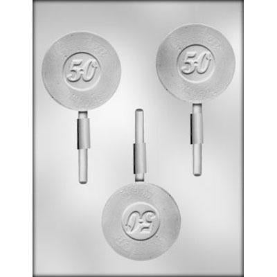 Golden Oldie "50" Sucker Chocolate Mold