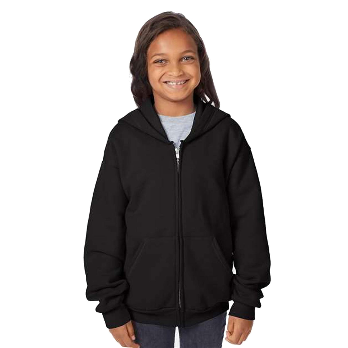 EcoSmart Youth Full-Zip Hooded Sweatshirt