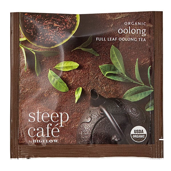 Steep Cafe By Bigelow Organic Oolong Tea Pyramid Sachets - 50/Case