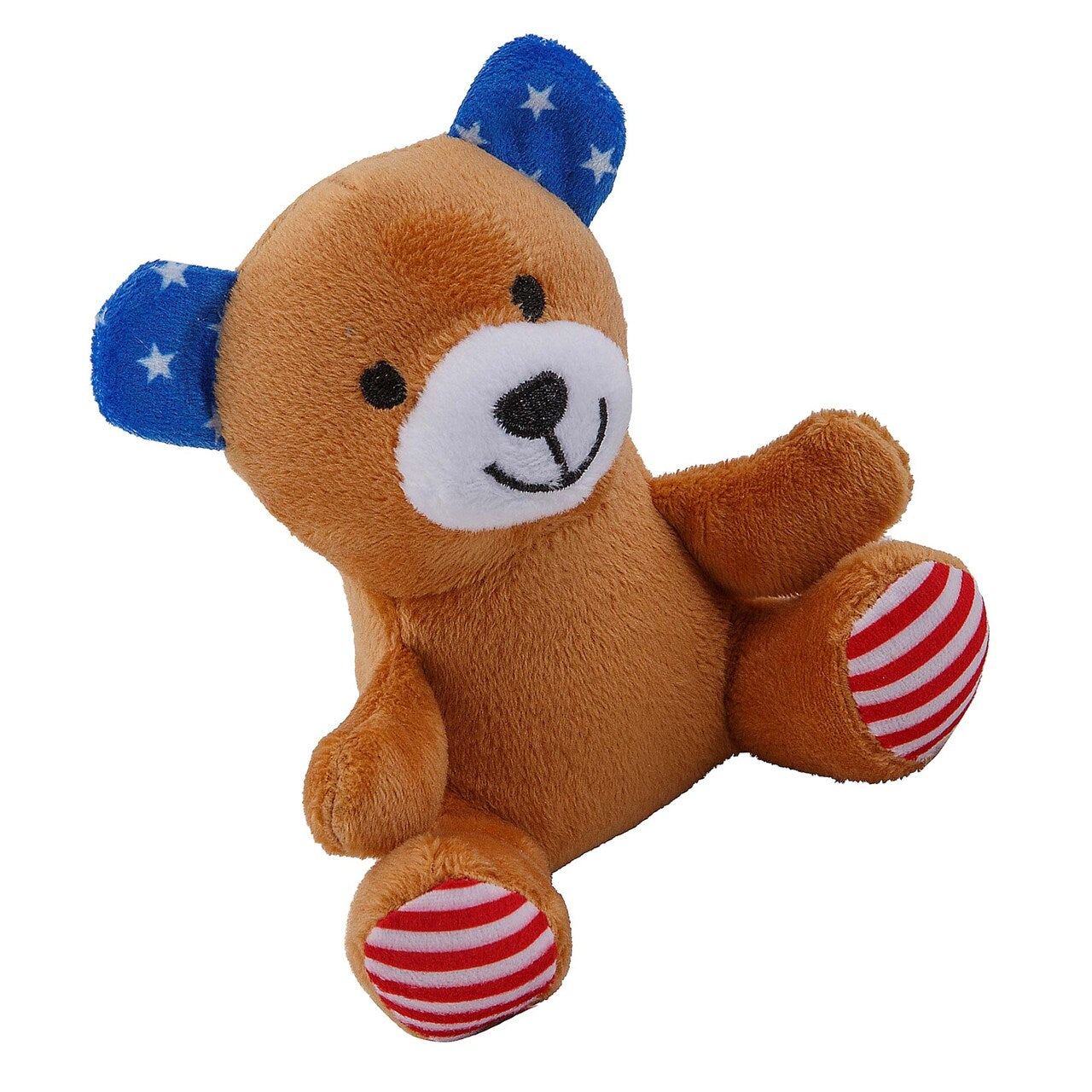 4 1/4" x 4 1/2" Patriotic Stars & Stripes Stuffed Bears 12 Pieces