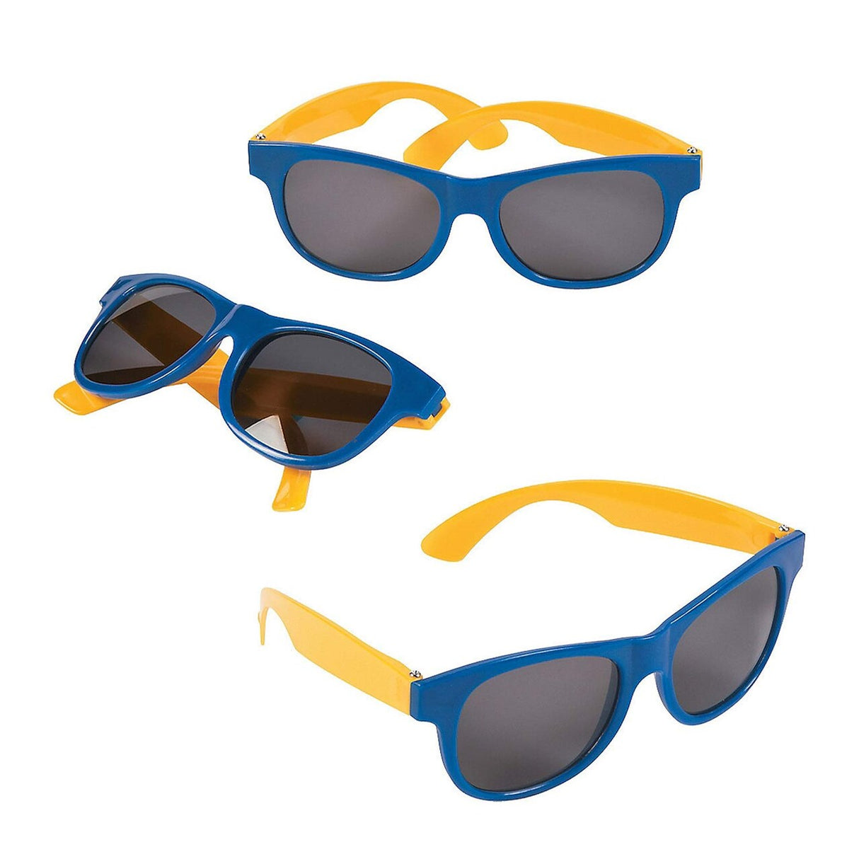 Adult’s Blue & Gold Two-Tone Sunglasses - 12 Pc.