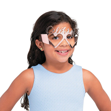 Rose Gold Foil Bridal Party Glasses – Set of 12