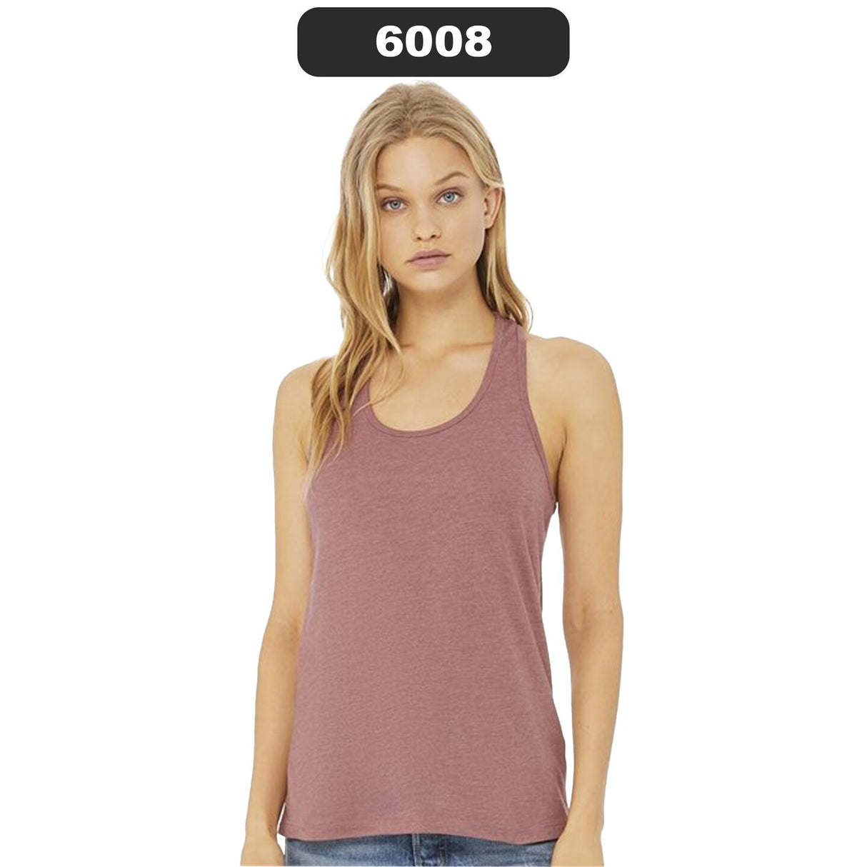 BELLA + CANVAS® Women's Jersey Racerback Crewneck Tank - 6008