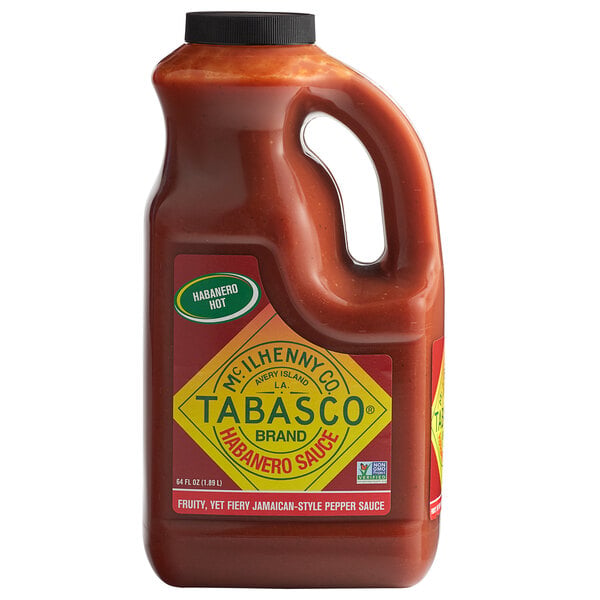 TABASCO® 64 fl. oz. Habanero Hot Sauce - 2/Case