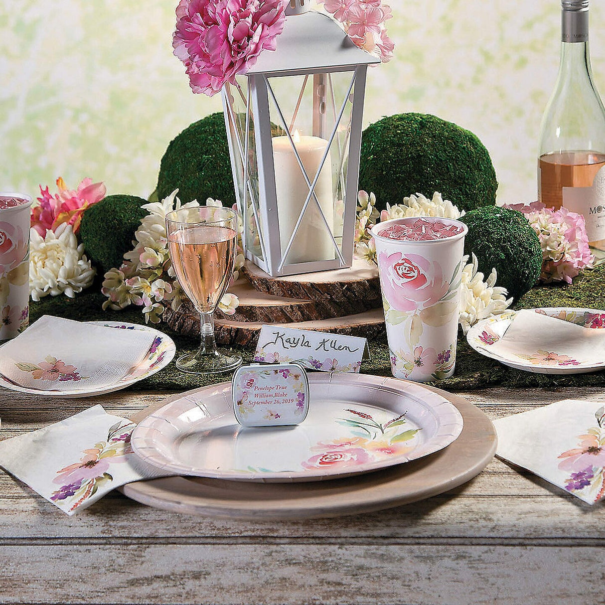 8 Count Garden Party Pastel Floral Paper Dinner Plates 10 Inch Spring Wedding