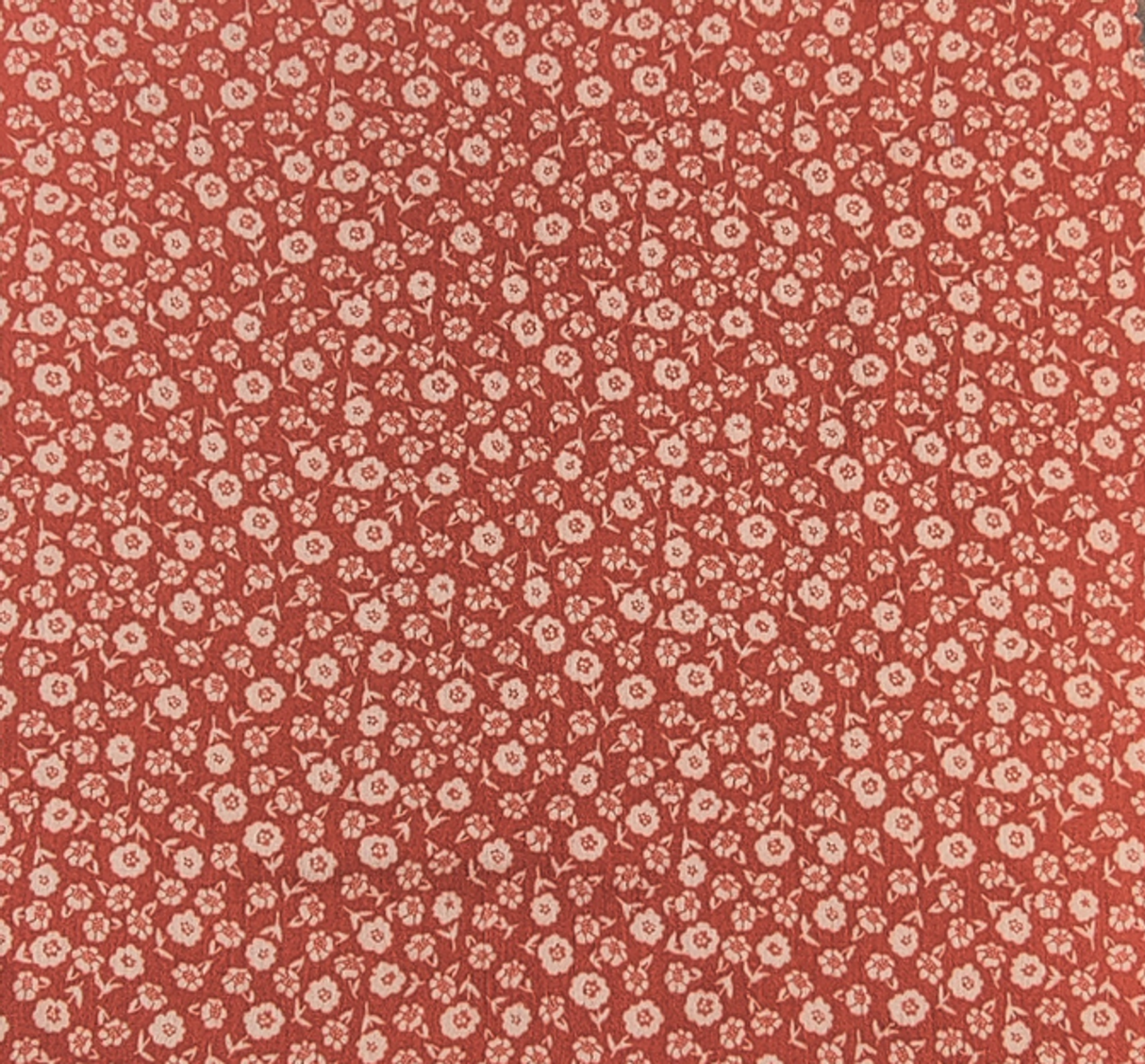 1 Yard Rayon Crinkle Red Oatmeal Woven Fabric Lightweight 50/52″ Wide 100% Rayon