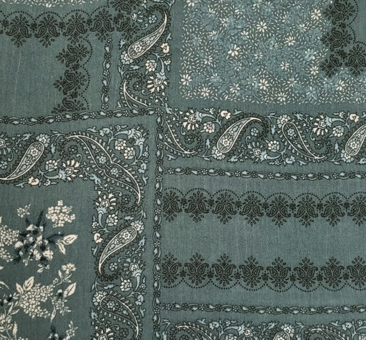 1 Yard 100% Rayon Crinkle Fabric Agave Green Lightweight 50/52" Wide Woven Crepon